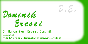 dominik ercsei business card